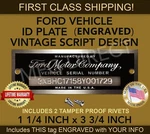 Serial Number Data Plate Model Tag Ford Car Truck Engraved With Your Information. Fixed Price $32.50.