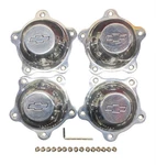 4- Aluminum Gm Chevy Bow Tie Logo 5 Dog Ear 2-1/4" Spacing Wheel Rim Center Caps. Fixed Price $199.95.