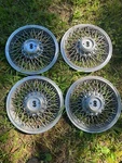 1980S 14 Inch Gm Buick? Wire Wheel Spoke Set Plastic Backs. Fixed Price $125.00.