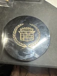One (1) 1992-2005 16" Cadillac Deville Eldorado Gold Center Cap 3544651. Fixed Price $23.00.