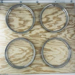 New 14 Smooth Polished Stainless Beauty Rings Set Of United Pacific A6224-3. Fixed Price $109.00.