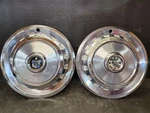 1957 58 Mercury Montclair Hubcaps Pair Wheel Cover Center Turnpike Ford Oem. Fixed Price $35.00.