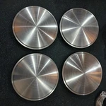 Spun Aluminum 14" Moon Style Wheel Covers Smoothie Hub Cap Disc Clip Snap. Fixed Price $119.00.