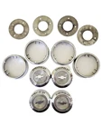 66-69 Corvette Ctr Hubcaps, Spacers & Bolt Plates Used-oem Gm #3964515 3876548. Fixed Price $135.00.