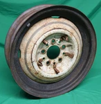 Used 1940'S 16" 4-1/4" Mopar Wheel Rim Desoto Dodge Plymouth Roadking Deluxe. Fixed Price $100.00.