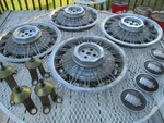 Ford Ltd Crown Victoria Mercury Marquis 14" Wire Wheelcover Hubcaps Stand-offs.. Fixed Price $195.00.