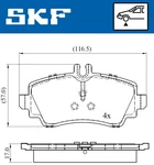 Vkbp 80220 Skf Brake Pad Set, Disc For Mercedes-benz. Fixed Price $34.16.