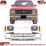 Grille Assembly Chrome & Headlight For 1982-1993 Chevrolet S10 1983-1991 Gmc S15. Fixed Price $324.54.