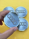 4X Audi 61MM Gray Chrome Wheel Rim Center Hub Caps REPLACEMENT4B0601170A. Fixed Price $26.42.