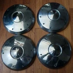 Set Of 4 Vintage 1961-1962 Ford Galaxie 10 1/2" Dog Dish Hubcaps. Fixed Price $220.00.