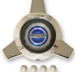 New! 1965 - 1966 Ford Mustang Wire Wheel Hub Cap Center Spinner Blue Each. Fixed Price $39.95.