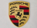 3D Printed Porsche Crest Wall Art 24X19 Cm Multicolor Pla, Handmade Car Logo. Fixed Price $194.00.