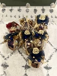 Vintage Lot 7 Teardrop Ball Indent Mercury Glass Christmas Tree Ornament Poland. Fixed Price $45.00.