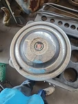 Peugeot Hubcap Wire Spoke Namsco Dome Wheel Cover Vintage Lion Sword Shield 14". Fixed Price $75.00.