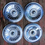 Vintage 1950S Set Of Ford 14" Turbine Hubcaps 1957 58 Fairlane Ranchero T-bird. Fixed Price $48.45.