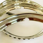 4X Original Style Smooth Early Ford Wheel Trim Rings/ Beauty Rings- Pol S/s- 15". Fixed Price $129.95.