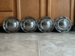 (4) Used Oem 1959-60 Austin Morris Mini MK1 850 Deluxe 10" Hubcaps Wheel Covers. Fixed Price $249.00.