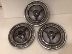 Three (3) Oem Vintage 1960S Chevy Impala Ss 14" Spinner Hubcaps Wheel Covers. Fixed Price $100.00.