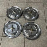 4X 15" Chrome 1954 Chrysler Bar Hub Caps Star Custom Lead Bomber Low Gold Oem. Fixed Price $450.00.