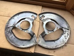 Corvette 68-82 Front Brake Dust Shields L/r 3953423 3953424 Gm. Fixed Price $39.95.