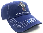 Ford Mustang Hat Cap - Blue W/ Tri Bar Pony Logo & Oval Emblem. Fixed Price $19.99.
