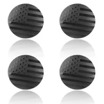 Gaolaosy 4PCS American Flag Wheel Hub Center Caps 2.22 Inch, Black. Fixed Price $13.00.