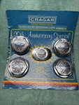 Vtg Cragar Ss 20TH Anniversary Center Caps And Belt Buckle Sealed Package. Fixed Price $300.00.