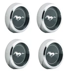 New! 1965-1973 Ford Mustang Magnum 500 Wheel Center Caps Chrome 2 1/8" Size Set. Fixed Price $154.95.