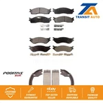 Front Rear Semi-metallic Brake Pads And Parking Shoe Kit For Dodge Ram 1500 3500. Fixed Price $103.20.