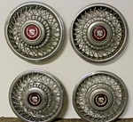 Oem Set 14" Wire Hub Caps 1624053 204B 1985 Cadillac Deville/fleetwood (W222). Fixed Price $224.95.
