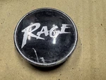 Rage Single Used Black And Chrome Aftermarket Wheel Center Cap # C287. Fixed Price $12.49.