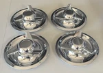 Tri 3 Bar Swept Spinner Chevy Rally Wheel Center Hub Caps Left & Right. Fixed Price $149.95.