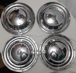 ** (4) Vtg 1954 Plymouth Belvedere Savoy Plaza Mopar 15" Hubcaps Decent Shine. Fixed Price $125.00.