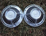 Vtg. 1963 Chevy Bel Air Impala 409 Dog Dish Poverty Hub Caps Wheel Cover 2 Lot. Fixed Price $74.09.