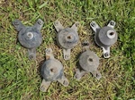 Set Of 1990-1994 Chrysler Dodge Fwd 14" Locking Wire Spoke Wheel Cover Mounts. Fixed Price $149.00.