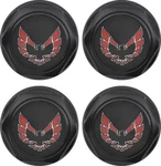 Oer Wheel Center Cap Set Flat Black W/ Early Red Logo 1977-1981 Firebird. Fixed Price $124.98.