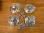 Nos Set Of Cragar Chrome Slotted Wheel Center Caps 3/4 Gm #29181 With Lug Nuts. Fixed Price $300.00.