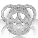 Set Of Four 15" Ss 1/2" Deep Trim Rings Fits 806 Steel Wheels (rally). Fixed Price $134.68.