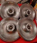Four 1980-1981 Pontiac Grand Prix # 5066B 14" Hubcaps Wheel Covers Used. Fixed Price $30.00.