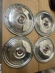 1955-56 Ford Thunderbird Fairline Vintage Hubcaps Set Of 4. Fixed Price $165.00.