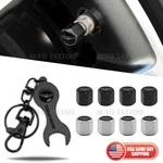 4PCS Hex Chrysler Car Tire Wheels Air Stem Dust Valve Cap Cover + Keychain Ring. Fixed Price $9.99.