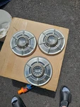 3 Vintage 1964-1966 Ford Falcon Steel WHEEL9 1/2" Dog Dish Hubcap Cover. Fixed Price $59.99.