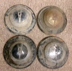 4 Original 1936 1937 Vintage Ford Hub Caps Wide 5 Wheel Coupe Sedan Hot Rod. Fixed Price $99.00.