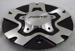 Forte Wheels Gloss Black / Silver Custom Center Caps # C-326-1AL. Fixed Price $59.95.
