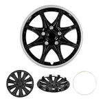 4PC 17" Hubcaps Wheel Cover Jdm Black Silver Fits Steel Tapas Para Rin R17. Fixed Price $69.99.