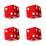 United Pacific 70005 Tire Valve Stem Cap, Red, Dice, With White Dots. Fixed Price $20.95.