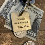 1955 Chevrolet Bel Air Solid Brass Key Fob Chevy. Fixed Price $14.95.