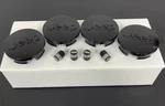 Jeep Wheel Center Caps & Tire Valve Black Fits Wrangler Cherokee Compass. Fixed Price $27.95.