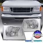 Fits 1992-2006 Ford E150 E250 E350 E450 Econoline Van Headlights Lamps. Fixed Price $73.98.