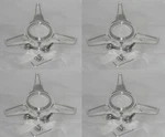 4 - Polished Aluminum U.s. Mags Wheel Rim Center Caps Tribar Knockoff Spinners. Fixed Price $369.75.